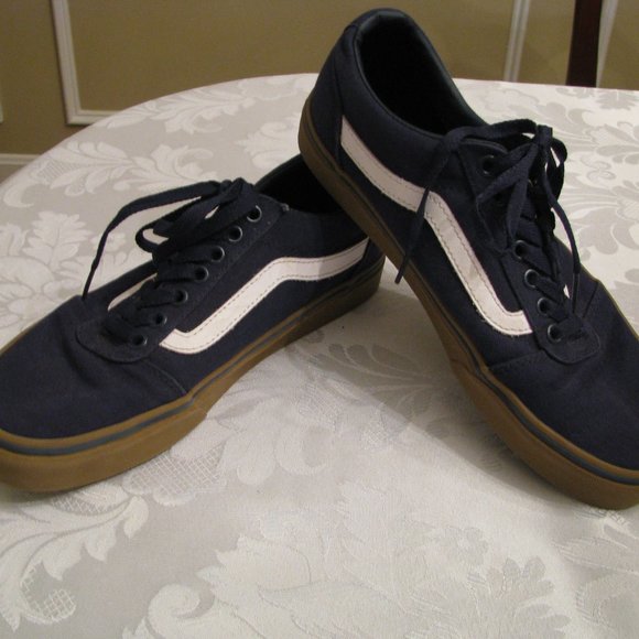 blue vans gum bottom